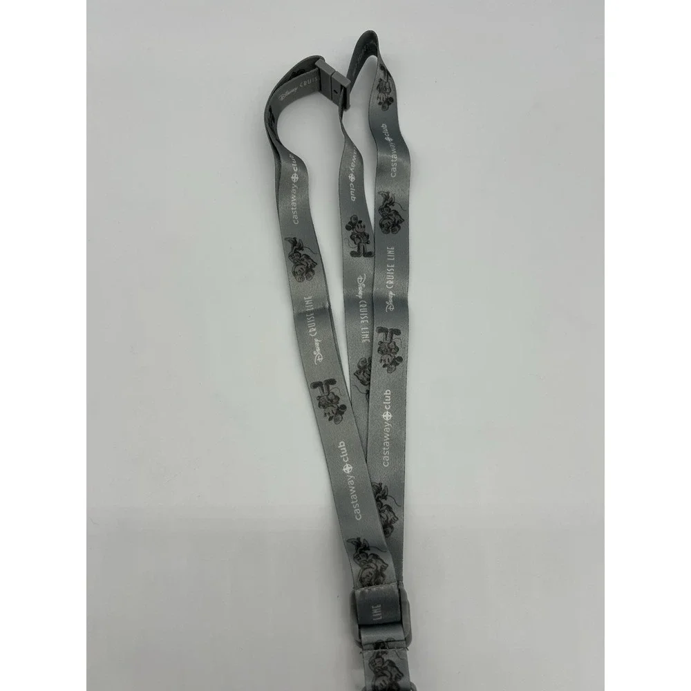 Disney Cruise Line Silver Castaway Club Captain Mickey Mouse Key Card ID Lanyard